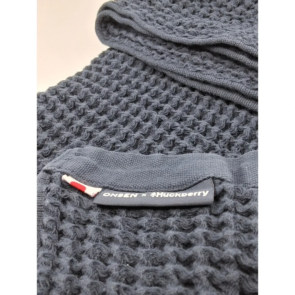 Onsen Supima Waffle Navy Bath Sheet - Size Extra Large, NEW